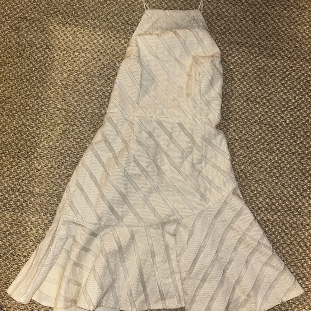 Elegant Cream Striped dress